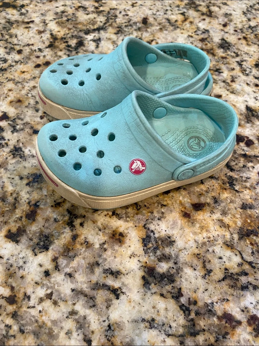CROCS Kids Slip-On Clog in Light Aqua Blue